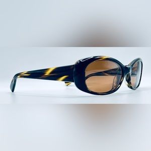 Oliver Peoples Tortoiseshell Brown Oval Sunglasses